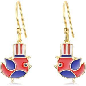 4th of July Patriotic Independence Day Dangle Earring  for Women